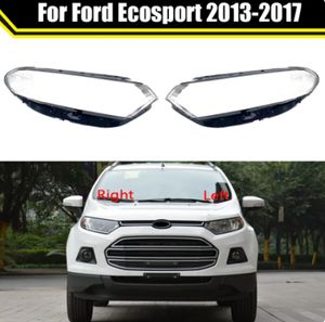 Bilstrålkastare täcker linsglasskal främre strålkastarfodral transparent lampskärm auto ljuslampor för Ford EcoSport 2013-2017