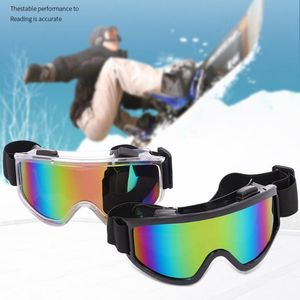 Ski Goggles AntiFog Adjustable Mirror Belt Winter Windproof Colored Outdoor Sport Motorcycle Mask 230904