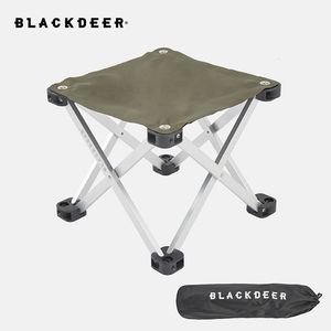 Camp Furniture Blackdeer Portable Folding Camping Chair Foldable Stool Black Small Aluminum Oxford Seat Outdoor for Fishing hiking Travel 230905