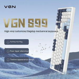 Tastiere VGN S99 Keyboard Gamer mekanis papan ketik Bluetooth nirkabel Tri Mode 2 4g berkabel e sport aksesori per il computer Pc Pria Hadiah 230905