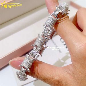 Arrivals 10mm Width Hip Hop Popular 925 Silver Customized Bracelets Moissanite Cuban Link Chain