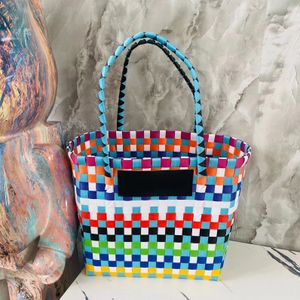 Dapu Ladies Tote Bag Handbag Woven Bag Straw Woven Shoppingbag Hemp Tote Leather Backet Bag Style Ladies Fashion Bage