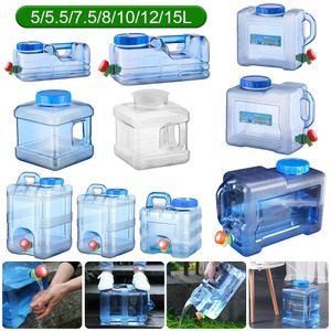 Hydration Gear 5/7.5/8/10/12/15L Capacity Outdoor Water Bucket Portable Driving Wateater Bucket Portable Tank Container with Faucet for Camping 230905