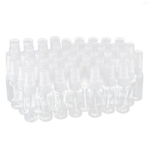 Storage Bottles 50pcs Empty Clear Plastic Fine Mist Spray With Microfiber Cleaning Cloth 20ml Refillable Container For Solution