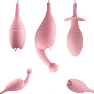 Erwachsene Spielzeug 3 stücke 2 stücke 1 stück 10 Modi Klitoris Stimulator Zunge Lecken Vibrator Nippel Sauger Anal Plug Frauen masturbator Homosexuell Sex 230904