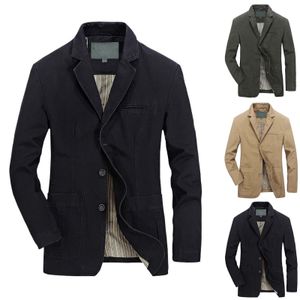 Herrenanzüge Blazer Lässiger Modeanzug Reine Farbe Baumwolle Business Gentleman Revers 230904