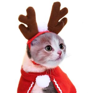 Dekoracje świąteczne kostiumy Śmieszne ubrania Świętego Mikołaja dla małych kotów psy Xmas Rok ubrania Zimowe Kitt Kittens 230905