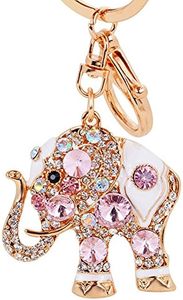 Chaveiro de elefante fofo, chaveiro com strass de cristal brilhante, pingente para bolsa feminina 1221315