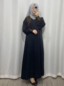 Ethnic Clothing Islam Ramadan Abaya Solid Color Casual Robe Femme Musulmane Loose Ladies Dress With Belt For Middle East Arabia.