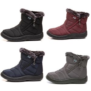 warm ladies snow boots side zipper light cotton women shoes black red blue gray in winter outdoor sports sneakers