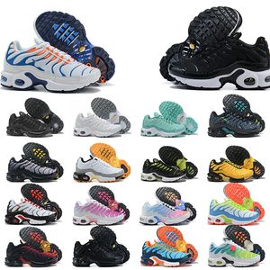 2023 TN Enfant Tasarımcı Çocuk Ayakkabı Tn Artı Koşu Ayakkabıları Dhgate Bebek Türklü Üçlü Beyaz Mavi Pembe Siyah Erkek ve Kızlar TNS Çocuk Spor Sneaker Büyük Boyut Çocuk Ayakkabı Eğitmenleri