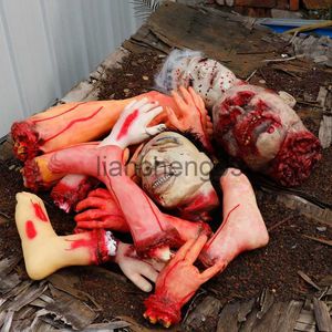 Party Decoration Halloween Party Decoration Bloody Fake Broken Arm Hand Finger Foot Scary Kids Gift For Home Outdoor Horror Props Supplies x0905