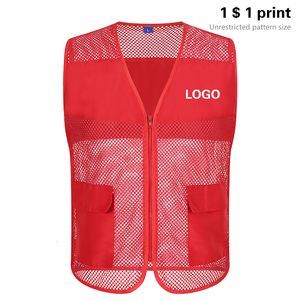 Men's Vests Outdoor Men Multi Pocket Baggy Vest Summer Men Casual Thin Mesh Shooting Work Outerwear Sleeveless Jacket With Many Pockets 230904