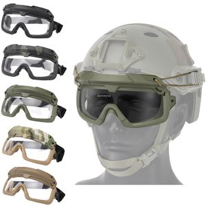 Taktiska solglasögon Taktisk Airsoft Paintball Goggles Windproect Anti Fog CS Wargame Vandringsskyddsglasögon Passar för taktisk hjälm 230905