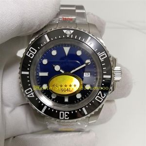 2 cores real po 904l relógios de aço masculino 44mm vidro safira preto azul dial luminescente cal 3135 movimento v12 esporte mecânico s213y