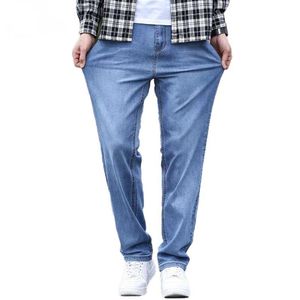 Jeans da uomo di alta qualità leggero dritto in cotone elasticizzato denim elasticizzato 2021 primavera ed estate marchio di moda giovanile Thin249M