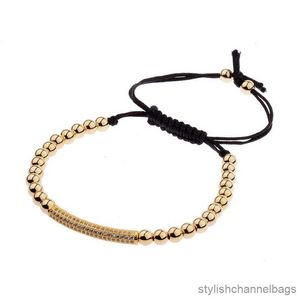 Charm Armband Summer Charm Mens Armband Bangle Top Copper Beads Micro Pärlor Armband för modemän R230905