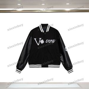 Xinxinbuy Men Designer Coat Jacket Hot Diamonds Letter Jacquard Long Sleeve Women Gray Black Khaki Green Red S-2XL