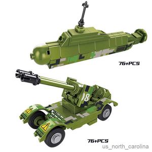 Block Militär modell 8-i-1 hjulfordonssamling Ornament Byggnadsblock Toys Christmas Gifts R230905