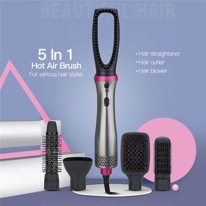 Hair Dryers One Step Air Brush 5 in 1 Electric Comb Straightener and Curler Replaceable Ioned Blower Dryer Antiscald Styling Tolls 230904