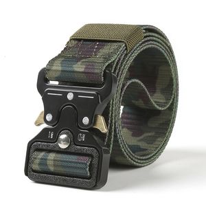 Other Fashion Accessories Army Style Combat Belts Quick Release Tactical Belt Fashion Men Military Canvas Waistband Outdoor Hunting Hiking Tools 230905