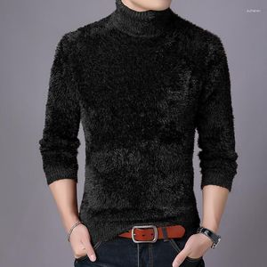 Erkek Sweaters M-3XL Kış Kış Kalın Sıcak Kaşmir Sweater Erkek İnce Fit Beltlenk Moda Sokak Giysesi Erkekler Klasik Yün Triko Giyim