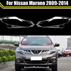 Caso de luz da lâmpada de cabeça automática para nissan murano 2009-2014 tampa da lente do farol do carro abajur de vidro tampas do farol escudo