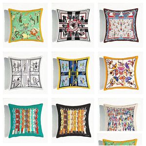 Cushion Cover Simple Fashion Veet Er Home Decor Sofa Throw Pillow Case Square Pillowcase Drop Delivery Garden El Supplies Bedding Dhqgv