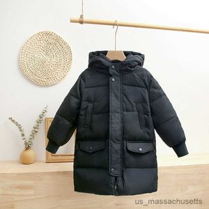 Piumini Abbigliamento 3-12 anni Ragazzi Piumini caldi Ragazze Inverno Addensare Cappotto con cappuccio Moda Giù Parka lunghi Bambini Come R230905