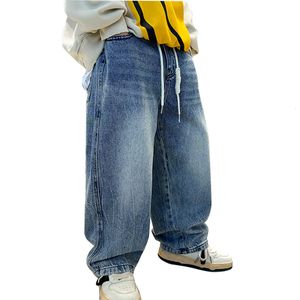 Jeans chłopięce dżinsy solidne chłopiec dżinsy wiosenne jesienne spodnie dla dzieci w stylu swobodnym ubrania dla dzieci 6 8 10 12 14 230904