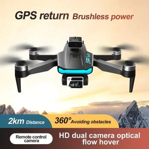 Drone de fotografia aérea com posicionamento GPS S132, faixa de controle de 78740,16 polegadas, motor sem escova, posicionamento de fluxo óptico, transmissão WiFi 5G