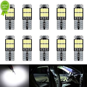 Novo 10 pçs t10 w5w 194 501 led canbus nenhum erro luz interior do carro t10 26 smd 4014 chip branco puro luzes de instrumento b