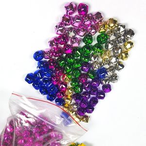 Christmas Decorations 50pcs 13mm Metal Cross Loose Beads Jingle Bells Crafts Wedding Party Jewelry Making Bracelet Pet Leash DIY Decoration 230905