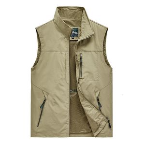 Men's Vests Men's Vests Mens Jacket Sleeveless Vest Spring Summer Autumn Casual Travels Hiking Work Vest Multi-pockets Vest Waistcoat 5XL 230904