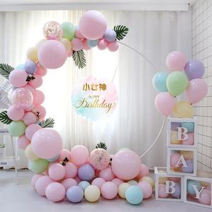 98cm branco balão de plástico arco anel diy fundo titular círculo ballon coluna base chá de fraldas aniversário festa de casamento decoração deco228d