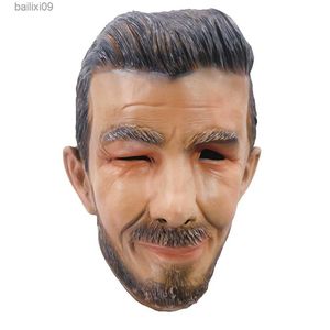 Party Masks Realistic Party Cosplay Famous Man Face Masks Latex Real Human Face Cosplay Mask T230905