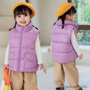 Daunenmantel Mädchen Jungen Baby Kinder Daunenweste Weste Lila Warm verdicken Winter Herbst Jacke Kinderkleidung R230905