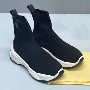 Boots Designer Womens Designer Sock Sneakers Silhouette Ankle Boot Black Stretch Textile Martin Boots High Heel Sock Boots Embroidered Lady Dress Shoes NO466