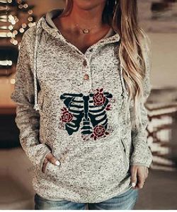 Kadın Hoodies Sweatshirts Vintage Kadınlar Baskı Gül Kelebek Kapüşonlu Sokak Giyim Kız Sweatshirt Moda Günlük Boyut Boyutu Kapatma 230904
