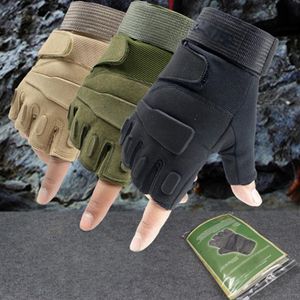 Tactical Army Military Fingerless Glove Outdoor Bicycle Mountaineering Mitten Airsoft Shooting Training Combat Half Finger Gloves226H