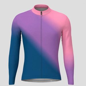 Racing Jackets Minimal Fade Cycling Jersey Long Sleeve Tops Bicycle MTB Downhill Shirt Road Bike Team Summer Sports Clothing