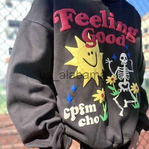 Erkek Hoodies Sweatshirts 2023 Cpfm.xyz Yüz Köpük Kafatası Hoodie Erkekler Kadın En İyi Kalite CPFM XYZ Anime Büyük Boyut Hissed iyi Pullover Sweatshirt X0905