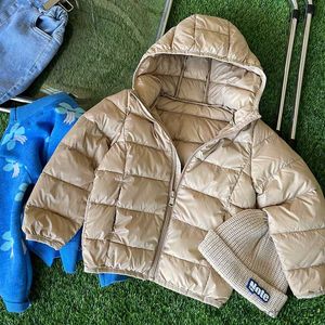 다운 코트 어린이 3-8 년 오래된 캔디 컬러 Eiderdown jackets 소년 소녀 후드 재킷 아이 가벼운 깃털 다운 자켓 R230905