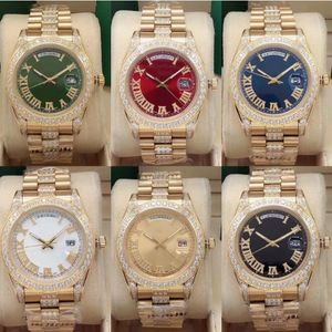 6 stylesMen's watch 41MM 2813 automatic mechanical watches log type hand inlaid Roman diamond waterproof sapphire scratch proof glass