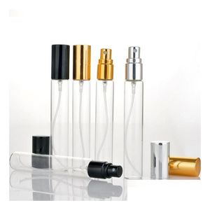 Pacacote garrafas de atacado Mini por amostra 15 ml de vidro viagens de spray vazio Atomizador com tampa de ouro preto em ouro Drop DHHVG DHHVG
