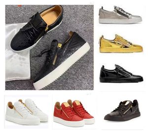 Casual Shoes Designerin Schwarz Gold Schnalle Travel Leder Schnüre-up Sneaker Mode Lady Flat Trainer Buchstaben Low Top Reißverschluss Frau Schuh Flachmänner Schuhschuh 36-46