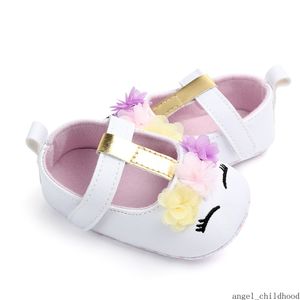 Toddler Baby Girls Buty kwiatowe buty skórzane miękkie podeszwy butów sprężyna jesień Pierwsze spacerowicze 0-18m