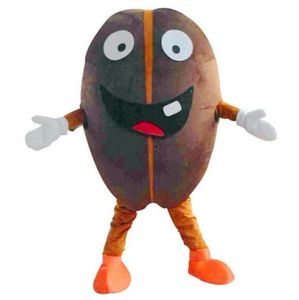 Halloween Coffee Bean Mascot Costume Högkvalitativ tecknad temakaraktär karneval unisex vuxna storlek jul födelsedagsfest utomhus outfit