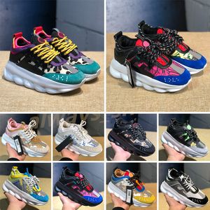 2023 Fashion Casual Running Shoes Designer Classic Italy Top Quality Chain Reaction Wild Jewels Chain Link Trainer Sneakers 36-45 A82 A82