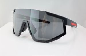 디자이너 방패 선글라스 흰색 바이저 레드 스트라이프 남성 여성 자전거 안경 남성 패션 편광 선글라스 야외 스포츠 안경 패키지